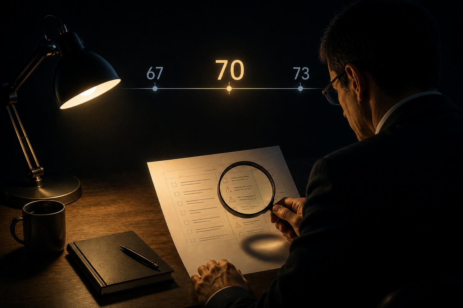 Karar Verici tarafından sınır puanların incelenmesi – 67, 70 ve 73